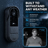 TKMARS Wireless Doorbell Camera No Subscription No WiFi/App Needed