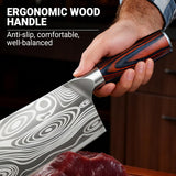 Nanbone Meat Cleaver Knife Ultra Sharp Kitchen Knife 8 Inch, High Carbon Stainless Steel Butcher Knife with Wooden Handle, Chinese Cleaver for Meat Cutting Vegetable Slicing Perfect Birthday Gifts