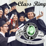 Oseew Custom High School 2027 College Birthstone Rings（Rose Gold）