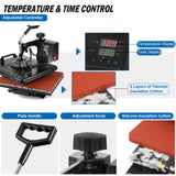 5 in 1 Heat Press Machine, 12x15 inch Swing Away Heat Press for Sublimation
