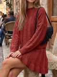 Tankaneo Womens 2 Piece Sweater Skirts Set Chunky Cable High Neck Long Sleeve Sweaters Ruffle Mini Skirt Lounge Set