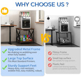 METYERRY 24"x23.6" Large Printer Stand with Power Outlet