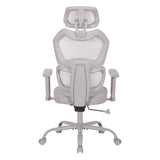 Office Star Products Ventilated Seating, Mesh Back Manager's Office Chair, Height-Adjustable Arms, Professional Office Seating, Lumbar Support, Adjustable Headrest, Grey