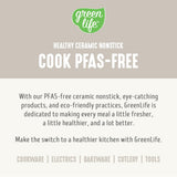 GreenLife Soft Grip 16 Piece Cookware Set, Non-Toxic PFAS-Free Ceramic Nonstick, Frying, Sauce, Saute, Utensils, Glass Lids, Stay-Cool Handles, Wobble Free, Dishwasher & Oven Safe, Cream