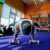 CALI SPORTS Push Up Bar Calisthenics Equipment, Solid Wood Parallettes Bars for Floor Use, Perfect Pushup Bar and Handstand Push Up Handles for Men and Women, Includes Wrist Wraps CALI SPORTS