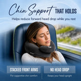 BCOZZY Neck Brace Pillow - Patented Relief for Neck Pain and Supportive Sleep-Soft, Washable, and Adjustable for Comfortable Resting. Gray Large