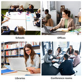 4 Pack Folding Conference Room Tables with Wheels, Modular 70.8IN Black Desks for School Classroom Office Meeting Training Seminar