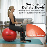 THERABAND Pro Series Exercise Ball, 22" Red Stability Ball for 5'1"–5'6" Users, Anti-Burst Yoga & Pilates Ball, Balance & Core Trainer, For Athletes Fitness at Gym & Home