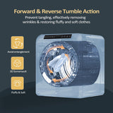 ROVSUN 1.8CuFt Portable Clothes Dryer and 17.8LBS Full-Automatic Washing Machine Set, Compact Laundry Washer and Dryer Combo Set with Stainless Steel Inner Tub, for Apartment, Dorms, Home