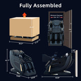 4D Massage Chairs Full Body 57" SL-Track Zero Gravity Massage Chair Recliner Shiatsu with Heat, AI Voice Control, Foot Roller & 3-Zone Heating - Home Electric Massager for Mom/Wife/Dad/Home Office