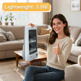 Infrared Heater, Portable Electric Heater, Space Heater for Indoor Use, Radiant Heat for Home Office, Two Heat Settings with Foldable Holder, Overheat and Tip-over Protection