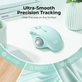 seenda Wireless Trackball Mouse, Ergonomic Bluetooth Rollerball Mouse,Green