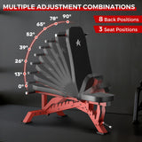 STACOO Weight Bench, Adjustable Workout Bench for Home Gym Full Body Workout, 1300LBS Weight Capacity Bench Press, Flat/Incline/Decline