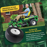 USCaster 13x6.50-6 Lawn Mower Tires Flat Free with Rim Assemblies (2 Pack),Universal 13x6.5-6 Solid Smooth Rubber Zero-Turn Lawn mowers Tire,5.5"-7.72”Centered Hub and 3/4" extra 5/8" 1/2” Bushings