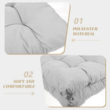 2pcs Portable Chair Cushion Polyester Ergonomic Pad with Fixing Strips