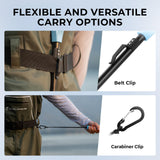 Calamus Triangle Fishing Net, Foldable, Lightweight & Strong Landing Net with Non-Slip Elastomer Handle, Built-in Elastic Lanyard and Belt Clip, Fishing Gear - Gift for Men