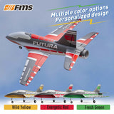 FMS Rc Jets Futura 64MM EDF Sport Jet RED rc Airplanes for Adults for Trainers EDF for Beginners 6 Channel Remote Control Planes PNP(NO Transmitter Batteries and Charger)