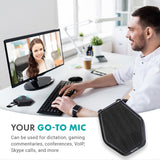 Conference USB Microphone for Computer Desktop and Laptop with 180° / 20' Long Pick up Range Compatible with Windows Movo