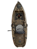 Brooklyn 8.0 Foldable Pedal Fishing Kayak by BKC, Compact Sit-on-Top Single Kayak with Pedal Drive, Sturdy Aluminum Seat, Rudder Steering, Storage (Camo)