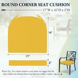 Wellsin Outdoor Chair Cushions for Patio Furniture, 3-Year Color Fastness Patio Chair Cushions Set of 4