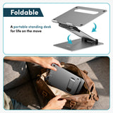 Ergonomic Adjustable Laptop Stand for Desk - Height Up to 20" Portable Computer Laptop Riser Holder