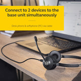 Wireless Headset, Single-Ear – Telephone Headset w/Industry-Leading Wireless Performance, Advanced Noise - Black Jabra