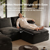 Novilla 104.3" Modular Cloud Couch, Modern Sectional Sofa with Smarts Coil® Support