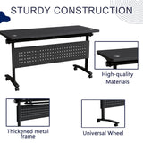 Conference Table,Flip Top Folding Conference Room Tables with Silent Wheels