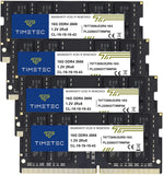 Timetec 64GB KIT (4x16GB) DDR4 2666MHz (PC4-2666V) PC4-21300 SODIMM Laptop RAM – 260-Pin 1.2V CL19 Non-ECC Unbuffered Memory Module for Laptop, Notebook, Mini PC, All-in-One
