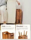 Tidita 1.5 Gallons Wood Trash Can with Removable Legs (Patent Pending)