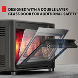 TOSHIBA ChefFry Air Fryer Toaster Oven Combo, 12-in-1 Convection Countertop Oven, 34QT / 32L Large Capacity, 1750W, Master Pizza Modes Design with Exclusive Dual-Temp Tech