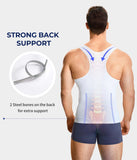 Men Body Shaper Slimming Vest Tight Tank Top Compression Shirt Tummy Control Underwear Moobs Binder (White, M)
