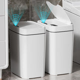 2 Pack 2.7 Gal Bathroom Trash Can with Lid, Automatic Trash Can Small Smart Garbage Can Touchless