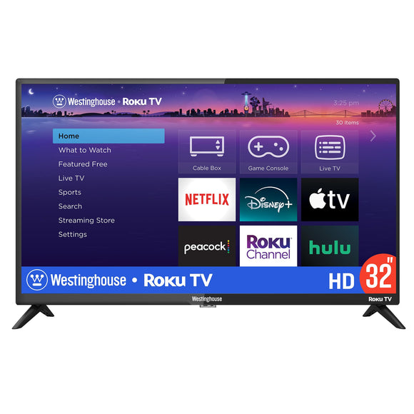TV - 32 Inch Smart TV, 720P LED HD TV with Wi-Fi Connectivity and Mobile App, Flat Screen TV Compatible Westinghouse