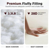 Belord Luxury 6" Thick Outdoor Cushion 10 Set - 24 x24 Inch 28D Sponge Filling Fade-Resistant Chair Cushion
