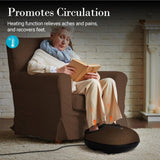 CuPiLo Foot Massager with Heat, FSA Eligible HSA Shiatsu Feet Massager with Remote Control, Multi-Level Compression Knead Foot Massage for Neuropathy & Plantar Fasciitis, Fits Up to 13", Gifts(Brown)