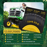 USCaster 15x6.00-6nhs Lawn Mower Tires Tubeless (2 Pack),Replacement Riding Lawn Mower Front Tires,Compatible withRiding Mowers and Lawn Tractor, 3" Centered Hub and 3/4" Bushings（Yellow)
