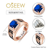 Oseew 2027 Men Custom Graduation Class Ring (Rose Gold)