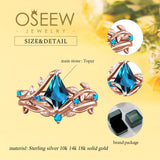 Kite Cut Topaz Wedding ring set (Topaz)