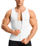 Nebility Mens Shapewear Fajas para Hombres Compression Shirt Men Body Shaper Tank Top Compression Undershirt Vest Sleeveless, White - M