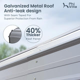 PHI VILLA 12x20 Carport, Metal Carports Canopy with Sidewalls Heavy Duty