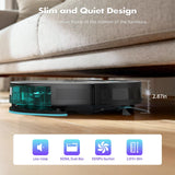 ECOHOME Robot Vacuum and Mop Combo,3500Pa Powerful Suction, with Wi-Fi/App/Remote,2 in 1 Mopping Robot Vacuum Cleaner,Dustbin and Watertank, for Pet Hair,Hard Floors and Low Pile Carpet Black