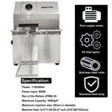 HQHAOTWU Sugarcane Juicer Electric Sugarcane Press Desktop Sugarcane Ginger Sorghum Stalk Press Sugarcane Juice Extractor 3 Stainless Steel Rollers Juice Press Machine 300Kg/H with 2 Knives 110V
