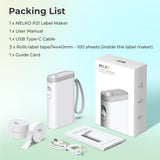 Nelko Label Maker Machine with Tape, P21 Label Printer with 3 Tapes, White