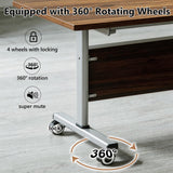 Modular Conference Room Tables, Stackable Flip Top Training Meeting Table,Space Saving,for Seminar,Office