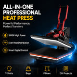 15x15 Digital Heat Press Machine,Threadable U-Shaped Base,for T-Shirts
