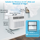 Electactic Window Air Conditioner, 12000 BTU Window AC Unit, Cooling Room 550sq.ft, Fast Cooling, 24H Timer,Dehumidifier Mo, Energy Saving, Remote Control for Living Room, Bedroom, Office