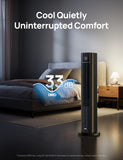 DREO Tower Fan for Bedroom, 43" Cooling Fans That Blow Cold Air 2026 Upgraded, Evaporative Air Cooler, Quiet 80° Oscillating Floor Fan, Easy Cleaning, APP Control, 4 Modes & 4 Speeds, 12H Timer, Black