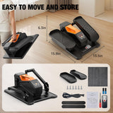 Under Desk Elliptical, Electric Leg Exerciser While Sitting for Seniors Adults, Portable Quiet Elliptical Exercise Machine, Seated Pedal Exerciser, Orange