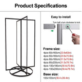 Movable Folding Display Rack,Portable Art Display Stand 60x160cm - Lightweight Freestanding Easel for Calligraphy